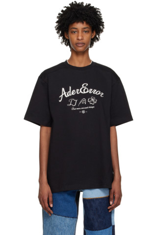 ADER error: Black Sollec T-Shirt | SSENSE