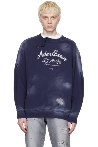 ADER error: Navy Sollec Sweatshirt | SSENSE