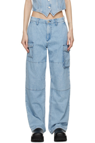 Blue Nora Cargo Jeans by rag & bone on Sale