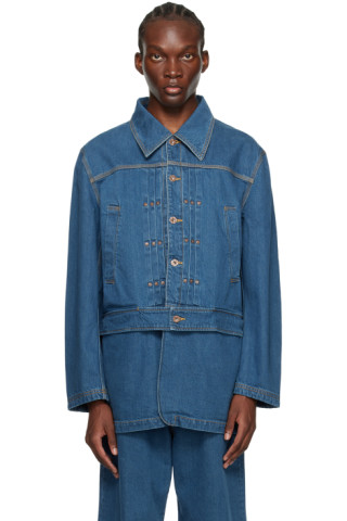 Blue 'The BDH' Denim Jacket by SOSHIOTSUKI on Sale