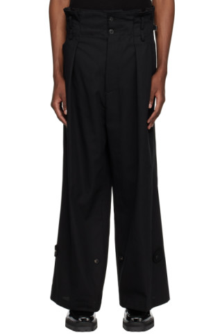 SOSHIOTSUKI: Black Dokan Trousers | SSENSE Canada