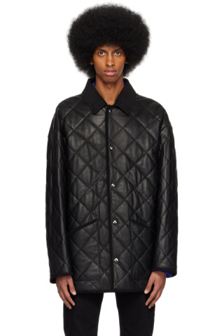 Filippa K: Black Quilted Leather Jacket | SSENSE