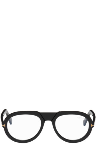 TOM FORD: Black Round Glasses | SSENSE