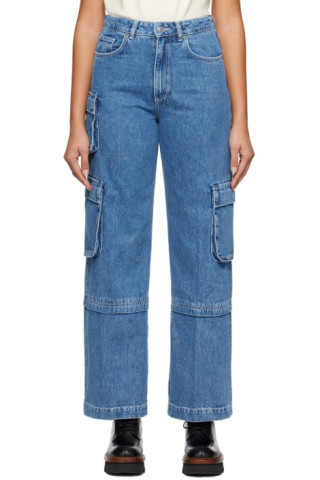 Hugo: Blue Relaxed-Fit Jeans | SSENSE