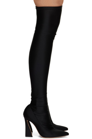 Black Vertigo Tall Boots by Gianvito Rossi on Sale