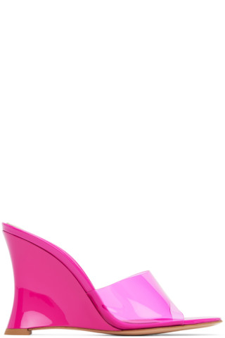 Pink Futura Mules by Gianvito Rossi on Sale