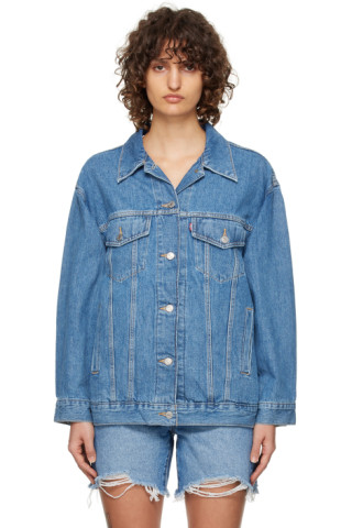 Indigo Baggy Trucker Denim Jacket by Levi's on Sale