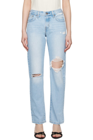 【関税込み】Levi's ブルー Middy ストレートジーンズ Levi'sのブルー Middy ストレートジーンズがセール中