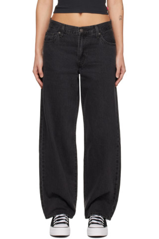 Levi's: Black Baggy Dad Jeans | SSENSE