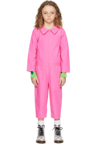 Ribbed Jumpsuit - Dark pink melange - Kids