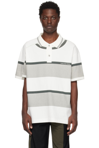 Feng Chen Wang - White & Gray Deconstructed Polo