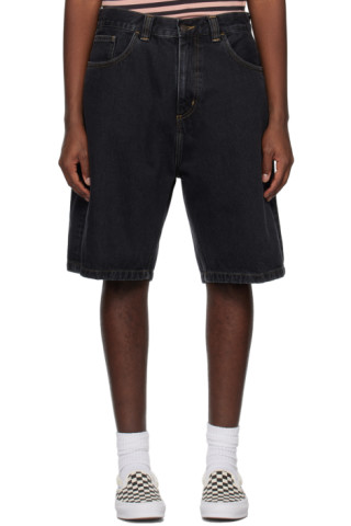 Carhartt Work In Progress: Black Brandon Shorts | SSENSE