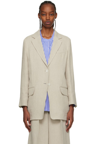 【関税込み】Max Mara ベージュ Adelchi テーラードジャケット 231118F059057_1.jpg