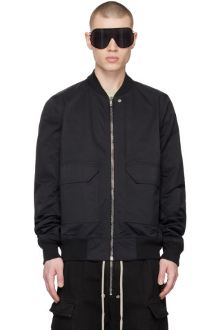 Rick Owens DRKSHDW: Black Lido Flight Bomber Jacket   SSENSE