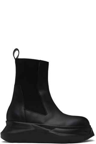 Rick Owens DRKSHDW: Black Beatle Abstract Boots | SSENSE