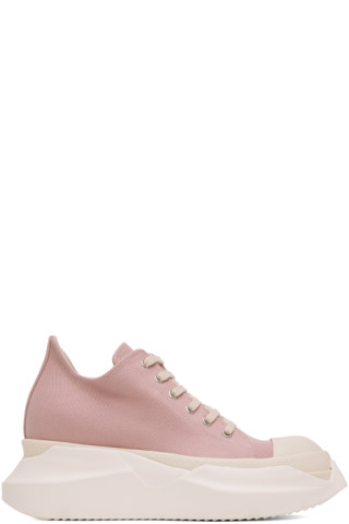 Pink Abstract Denim Sneakers by Rick Owens DRKSHDW on Sale