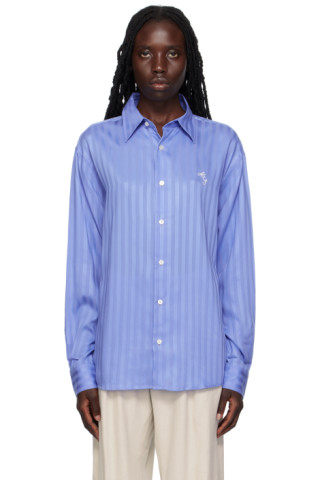 Blue Striped Shirt by Acne Studios on Sale