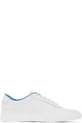 Common Projects: White & Blue BBall Summer Sneakers