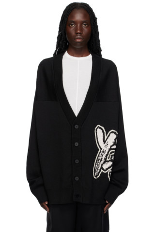 Y-3 - Black Button Cardigan