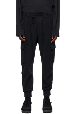 Black Loose-Fit Cargo Pants by Y-3 on Sale