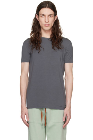 Gray Crewneck T-Shirt by ZEGNA on Sale