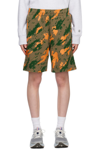 Billionaire Boys Club 迷彩パンツ Billionaire Boys Clubのカーキ 迷彩 プリント ショートパンツが