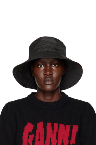 GANNI - Black Tech Bucket Hat