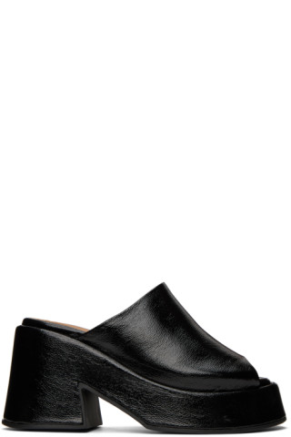 Black Retro Sandals by GANNI on Sale