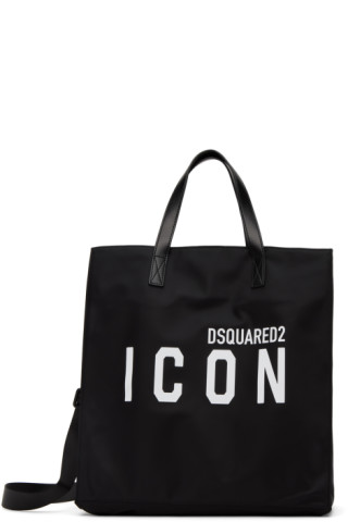 Dsquared2: Black 'Be Icon' Tote Bag | SSENSE
