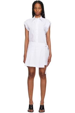 【関税込み】Helmut Lang ホワイト プリーツ ミニワンピース 231154F052003_1.jpg