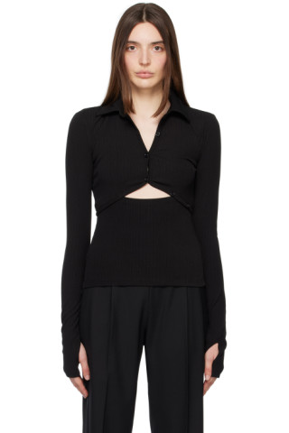 Helmut Lang: Black Cardi Shirt | SSENSE