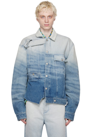 Botter: Blue Upside Down Denim Jacket | SSENSE