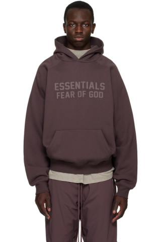 Purple Raglan Hoodie by Fear of God ESSENTIALS on Sale