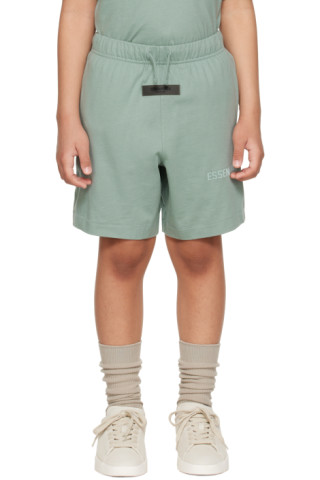 Kids Blue Patch Shorts by Fear of God ESSENTIALS | SSENSE Canada