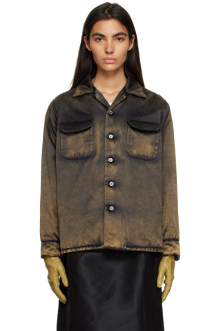 Maison Margiela: Black & Brown Faded Jacket | SSENSE