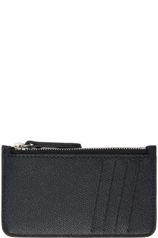 Maison Margiela: Black Four Stitches Card Holder | SSENSE