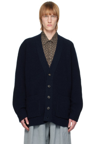 Maison Margiela: Navy Classic Cardigan | SSENSE