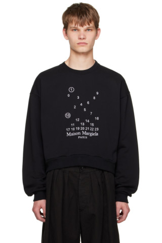 Maison Margiela - Black Embroidered Sweatshirt