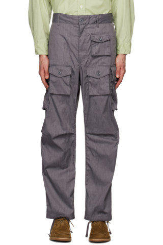 Engineered Garments: Gray Bellows Pockets Cargo Pants | SSENSE