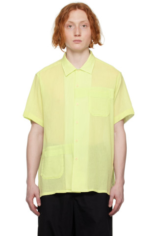 Green Camp Shirt by Engineered Garments on Sale