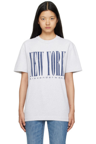 Alexander Wang Grey Match Graphic T-Shirt