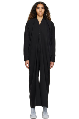オールインワン・サロペット MAISON MARGIELA Woman Jumpsuits Black S51NA0056S20518 900 Black Button Jumpsuit by MM6 Maison Margiela on Sale