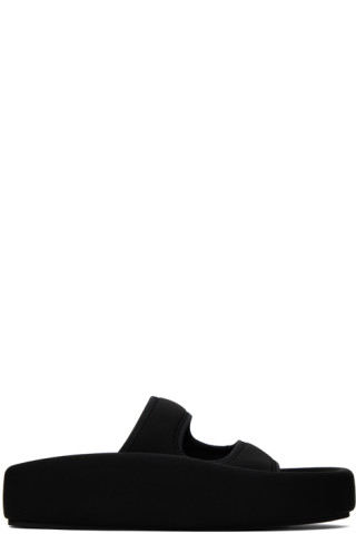 MM6 Maison Margiela - Black Platform Slides