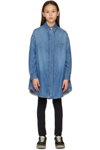 MM6 Maison Margiela Abito In Denim Per Bambina M60945-MM06X-M601