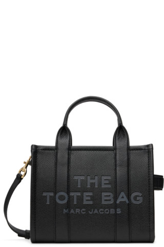 Marc Jacobs: Black 'The Leather Mini Tote Bag' Tote | SSENSE