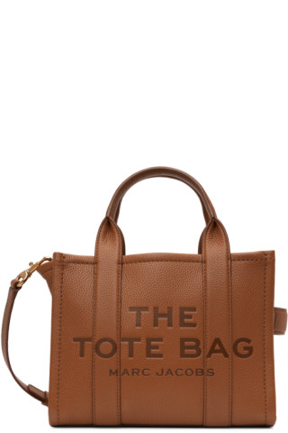 The Small Leather Tote Bag in Brown - Marc Jacobs