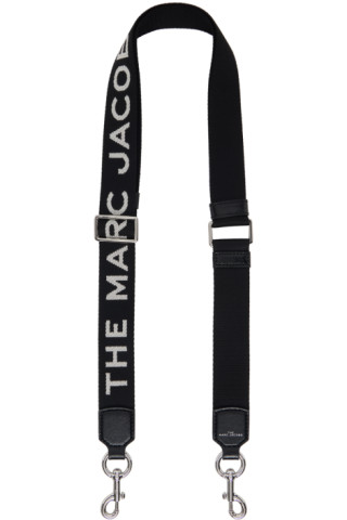 Marc Jacobs: Black 'The Logo Webbing Strap Slim' Shoulder Strap | SSENSE