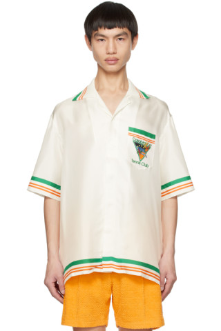 White Tennis Club Icon Shirt by Casablanca on Sale
