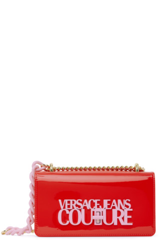 VERSACE JEANS COUTURE: bag in synthetic leather - Red