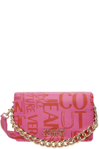 Versace Jeans Couture Pink & Orange Doodle Logo Bag